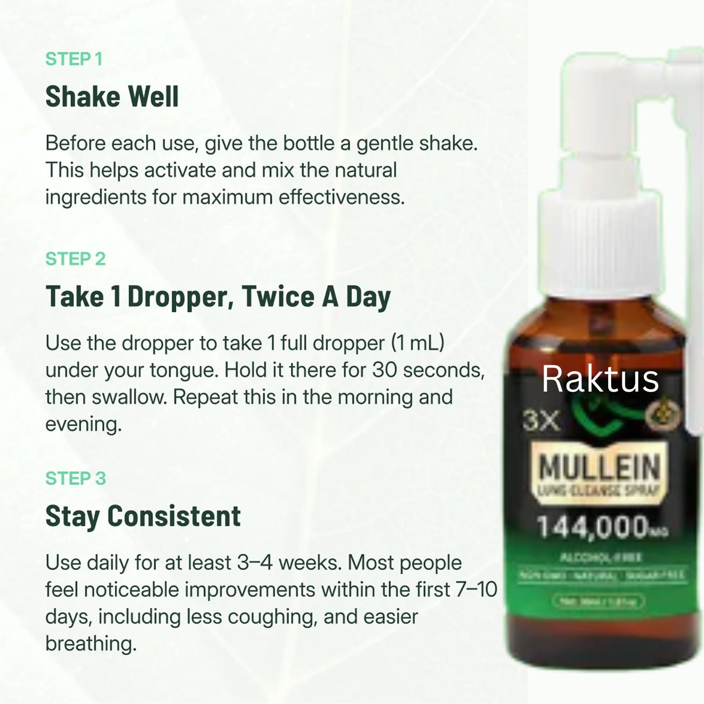 Raktus | Mullein + Chlorophyll Lung Spray