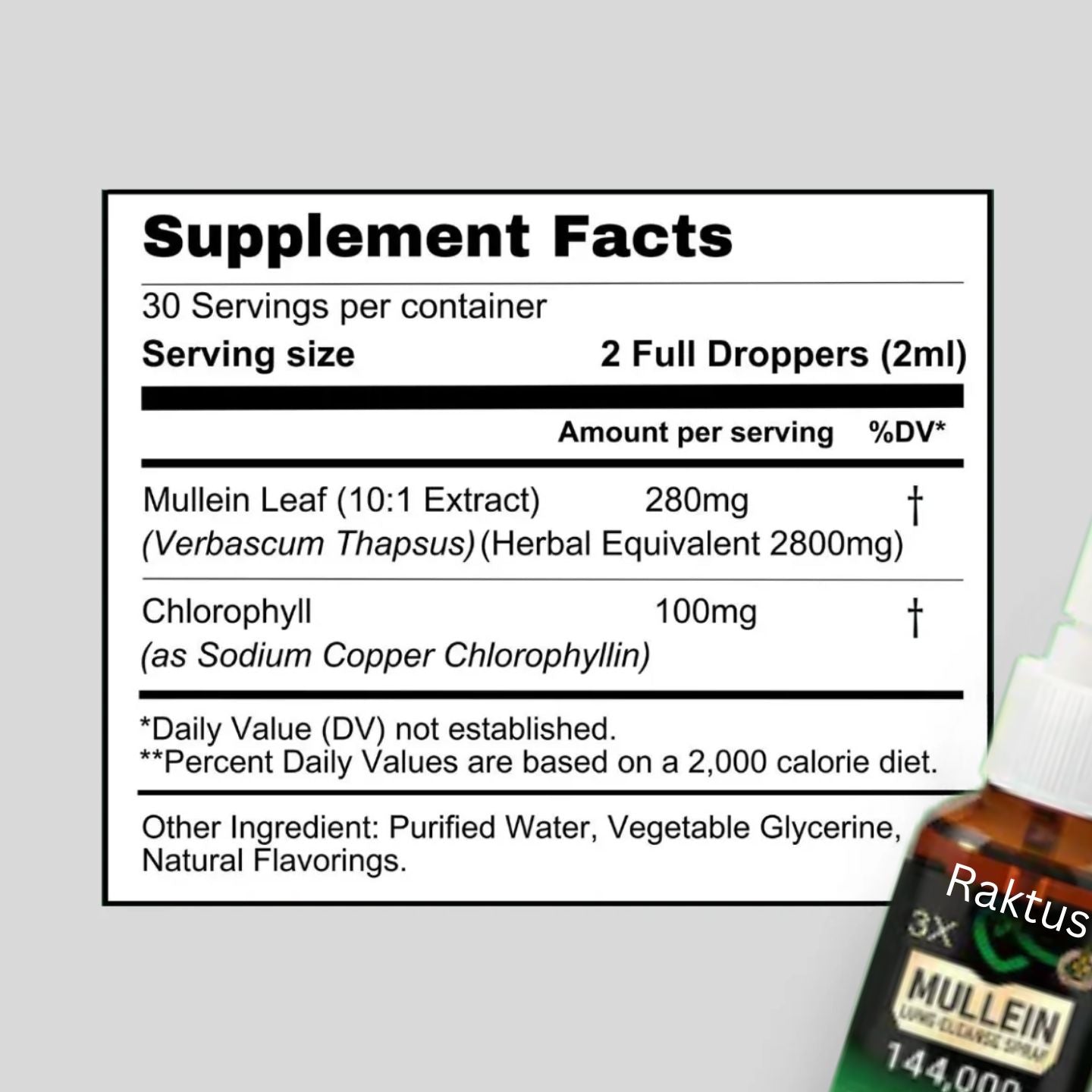 Raktus | Mullein + Chlorophyll Lung Spray