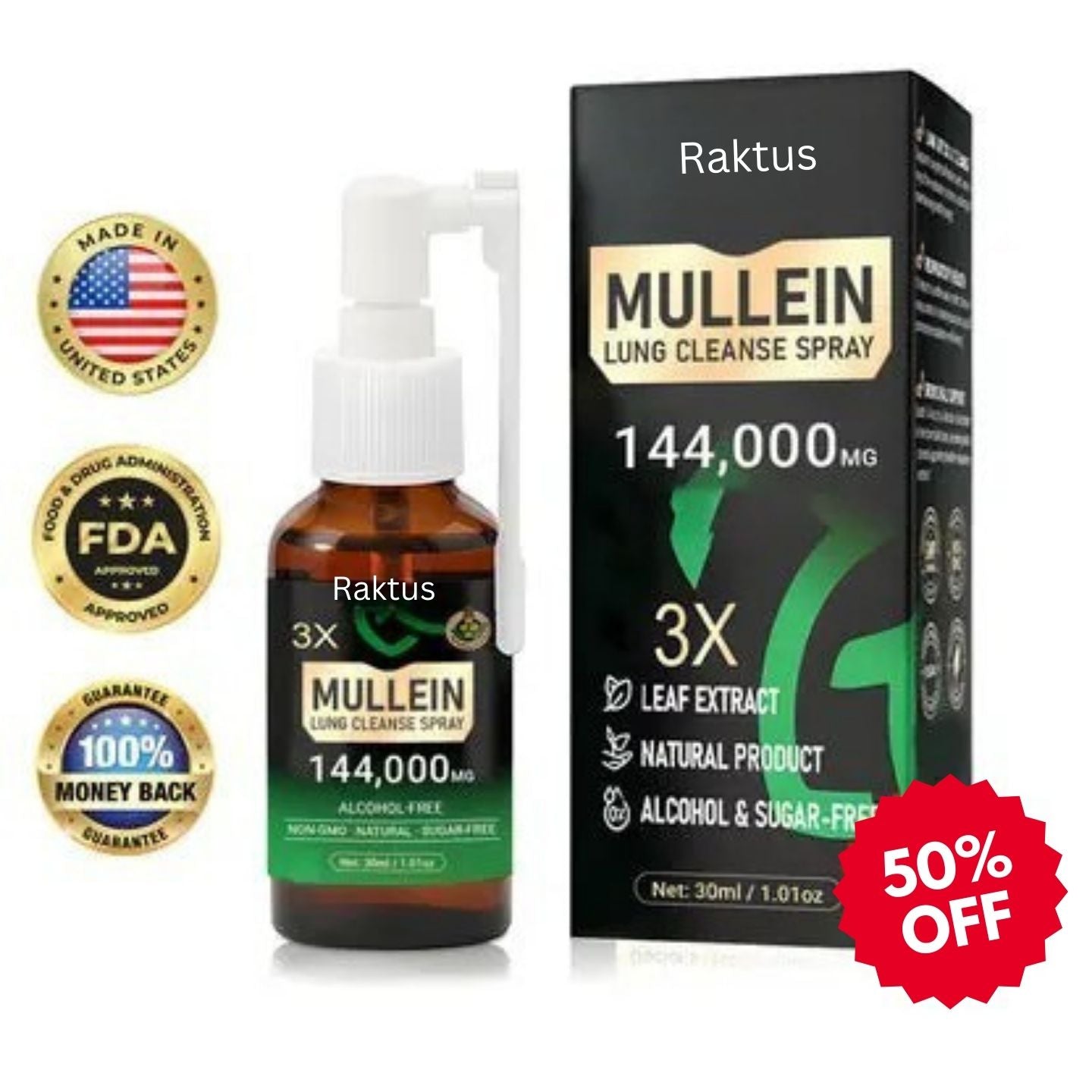 Raktus | Mullein + Chlorophyll Lung Spray